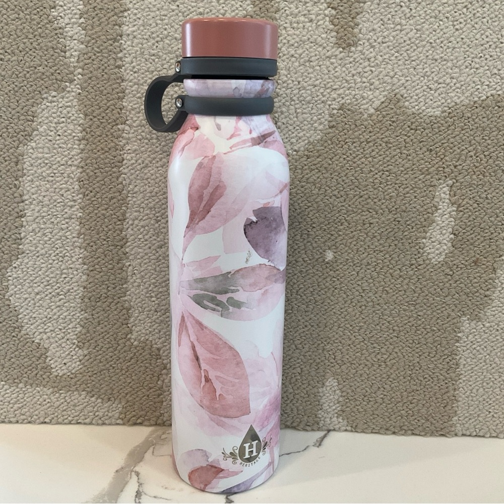 Heritage 1981 Pink Floral Water Bottle